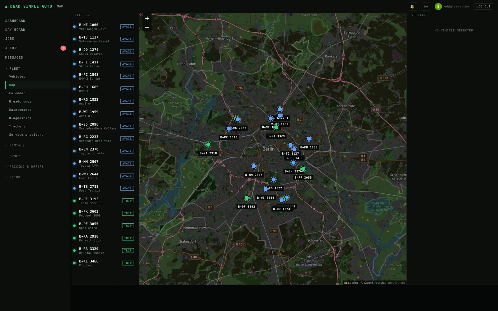 Live fleet map